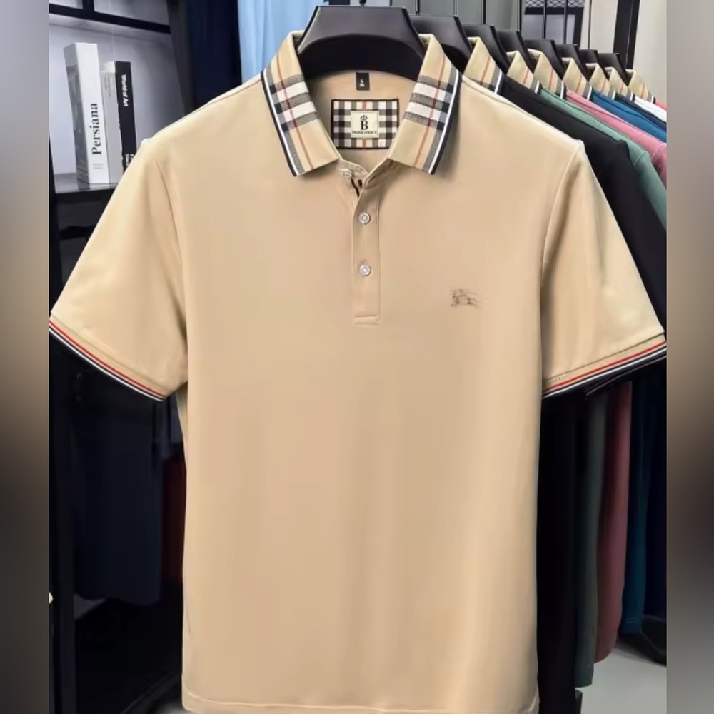 NEW $98 Cody Check Collar Polo Shirt with Checkered Collar